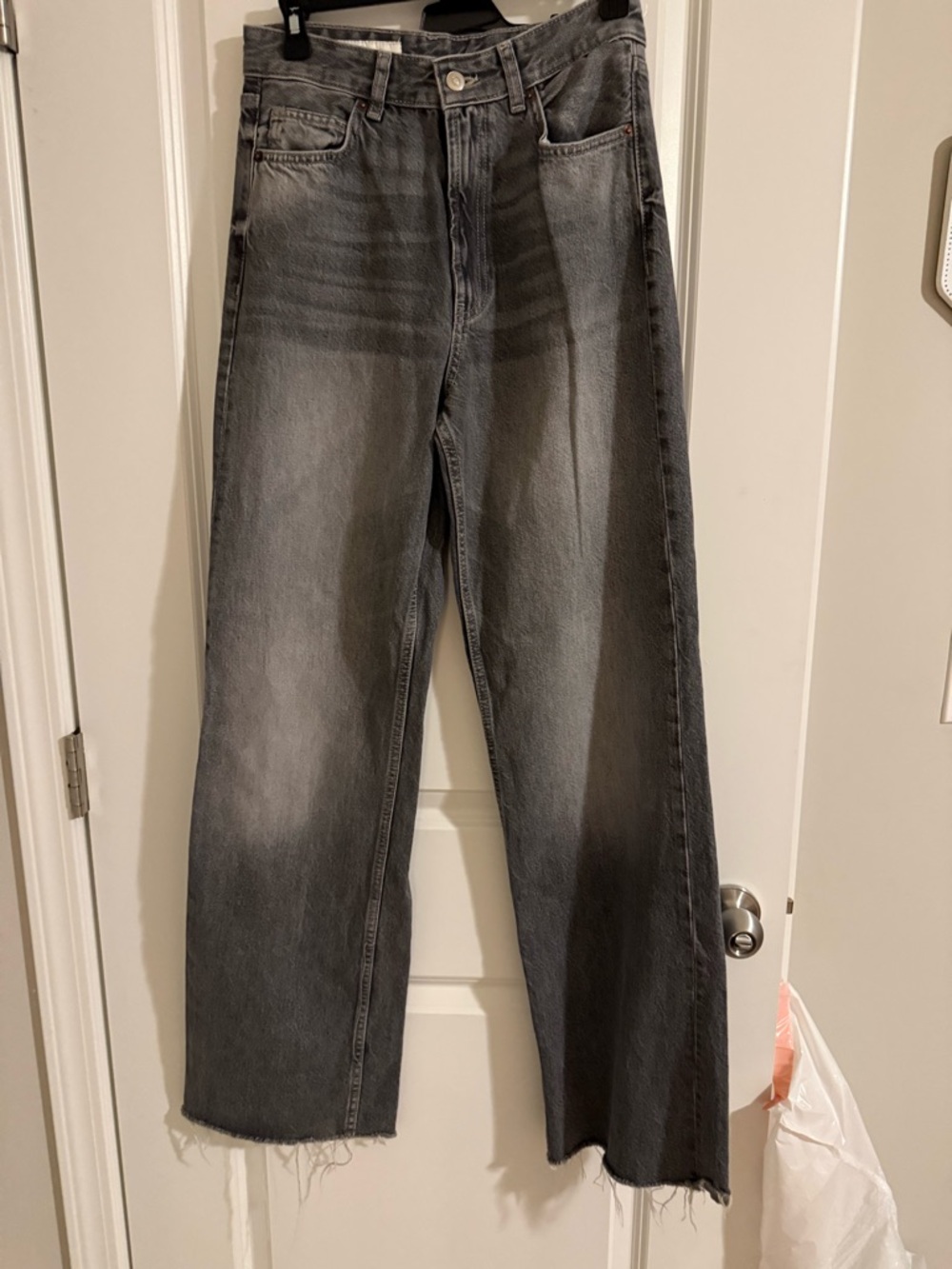 Women’s  Gray Wide Leg Jeans - Picture 2 of 4